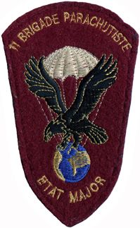 Нашивка Главного штаба 11 парашютной бригады Франции